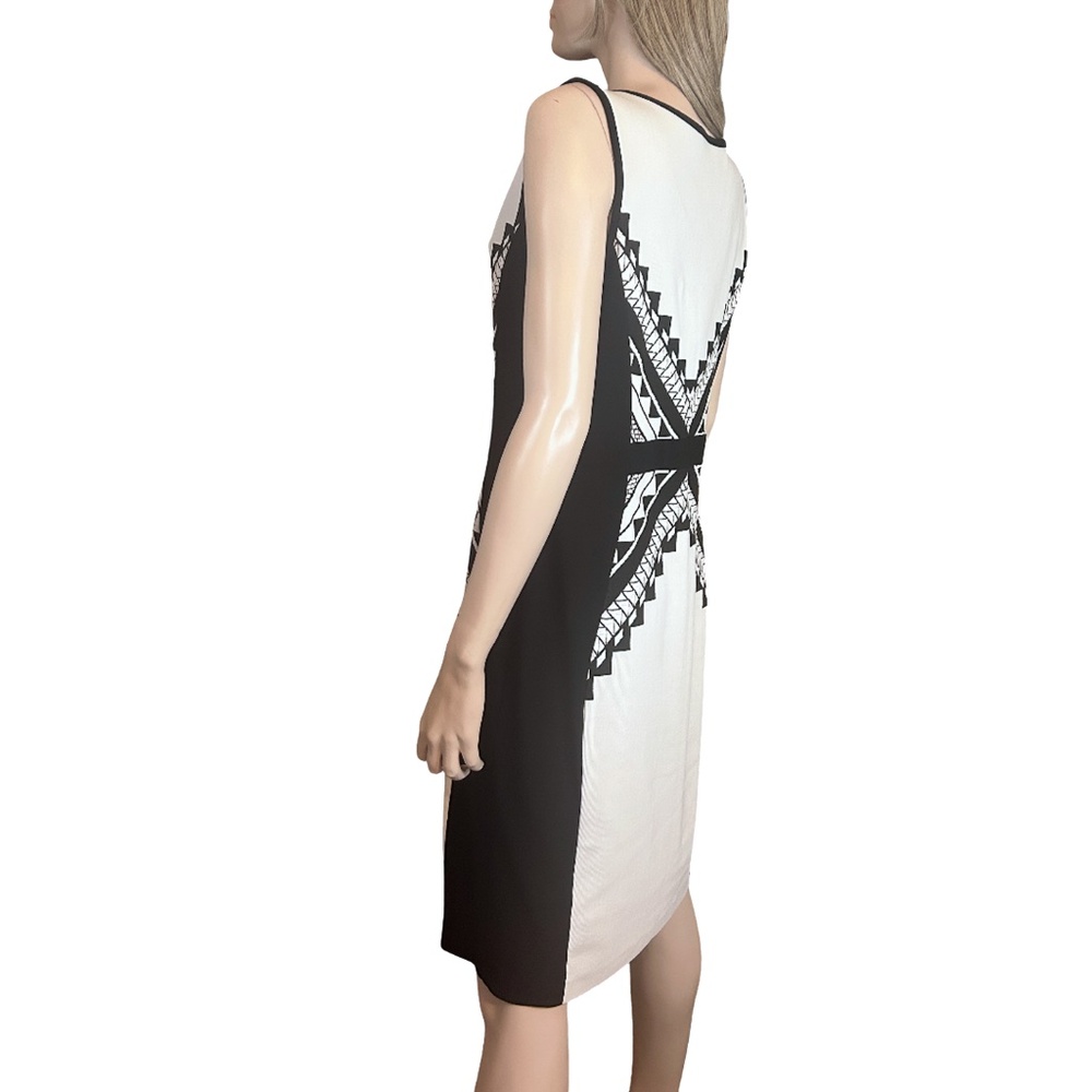 Joseph Ribkoff Dress Graphic Tribal Geometric Tank Sheath Made in Canada - Picture 7 of 16